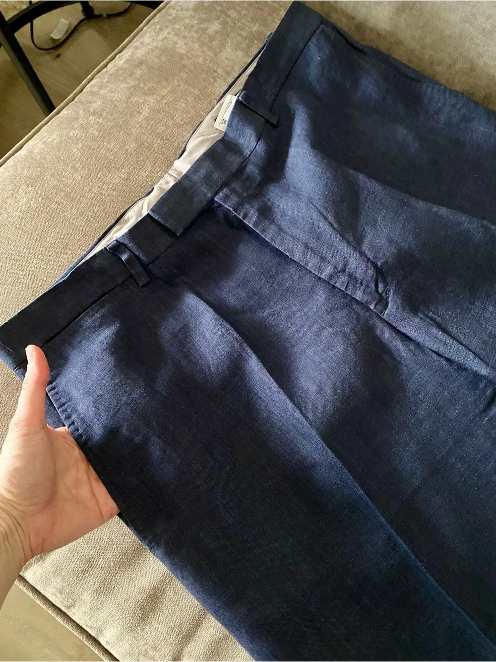 BANANA REPUBLIC  Men’s Linen Dress Pants 36x34  Blue Slim Fit.